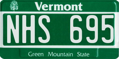 VT license plate NHS695