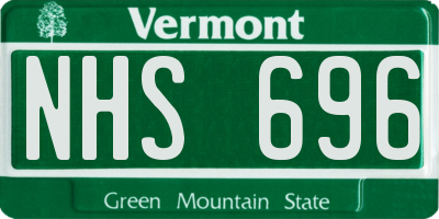 VT license plate NHS696