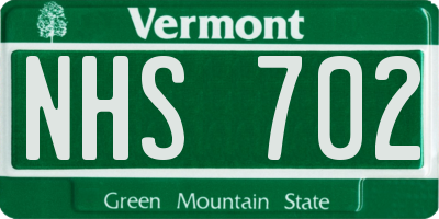 VT license plate NHS702