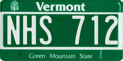 VT license plate NHS712