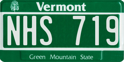 VT license plate NHS719