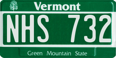 VT license plate NHS732