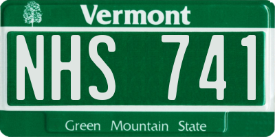VT license plate NHS741