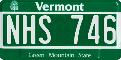 VT license plate NHS746