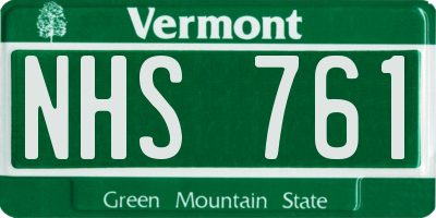 VT license plate NHS761