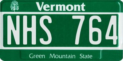 VT license plate NHS764