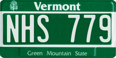 VT license plate NHS779
