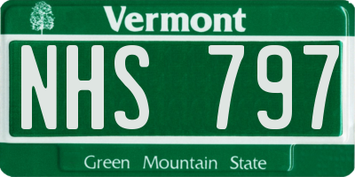VT license plate NHS797