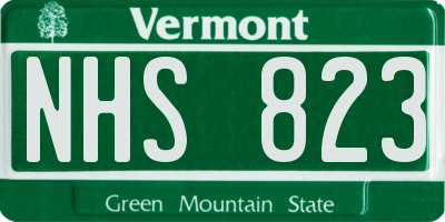 VT license plate NHS823