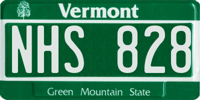VT license plate NHS828