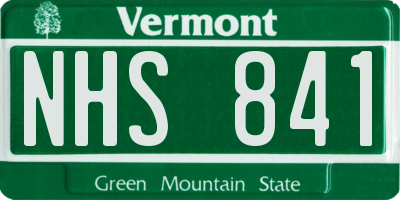 VT license plate NHS841