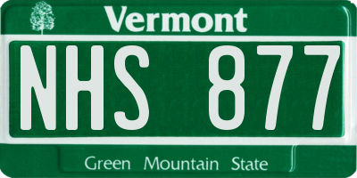 VT license plate NHS877