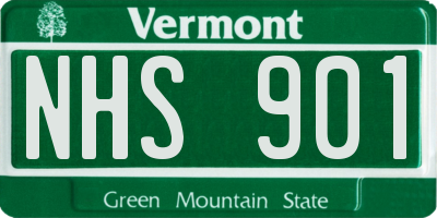 VT license plate NHS901