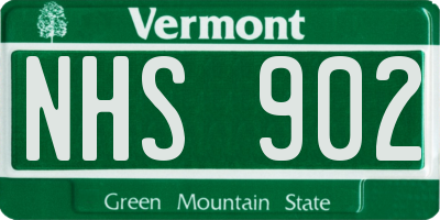 VT license plate NHS902