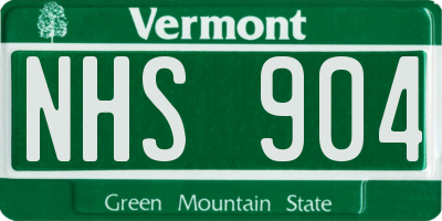 VT license plate NHS904