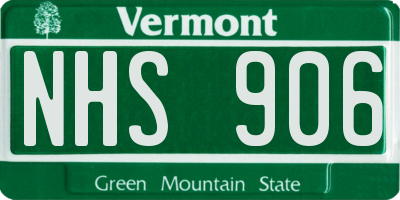 VT license plate NHS906