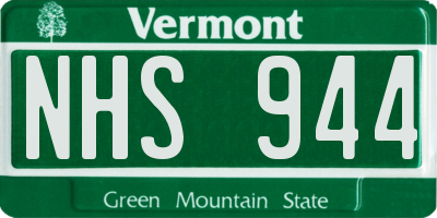 VT license plate NHS944