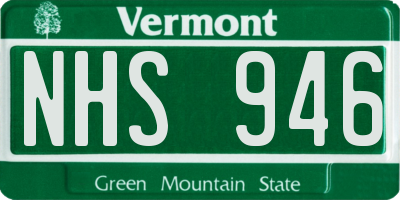 VT license plate NHS946