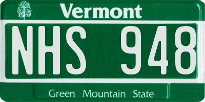 VT license plate NHS948