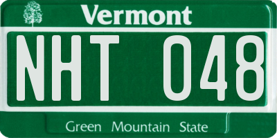 VT license plate NHT048