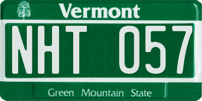 VT license plate NHT057