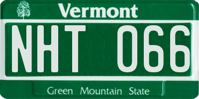 VT license plate NHT066