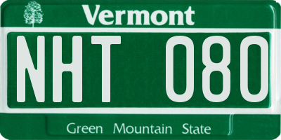 VT license plate NHT080