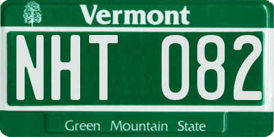 VT license plate NHT082