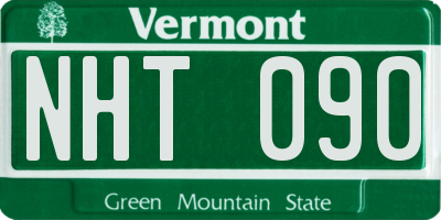 VT license plate NHT090