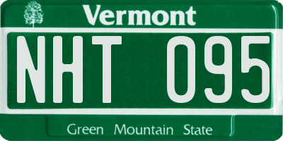 VT license plate NHT095