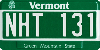 VT license plate NHT131