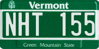 VT license plate NHT155