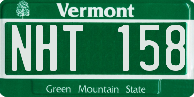 VT license plate NHT158