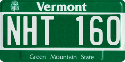 VT license plate NHT160