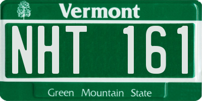 VT license plate NHT161