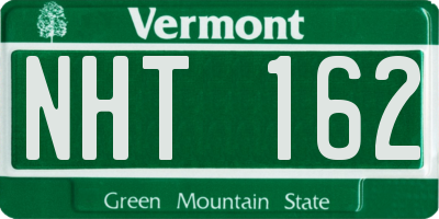 VT license plate NHT162