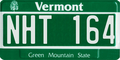 VT license plate NHT164