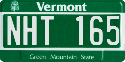 VT license plate NHT165