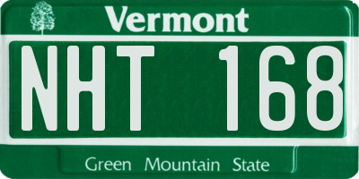 VT license plate NHT168