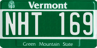 VT license plate NHT169