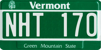VT license plate NHT170
