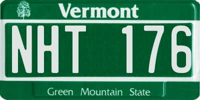 VT license plate NHT176