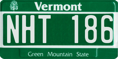 VT license plate NHT186