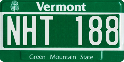 VT license plate NHT188