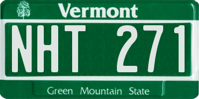VT license plate NHT271