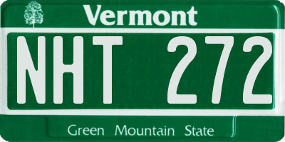 VT license plate NHT272