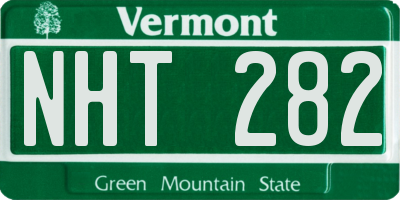 VT license plate NHT282
