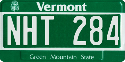 VT license plate NHT284