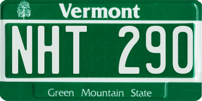 VT license plate NHT290