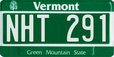 VT license plate NHT291